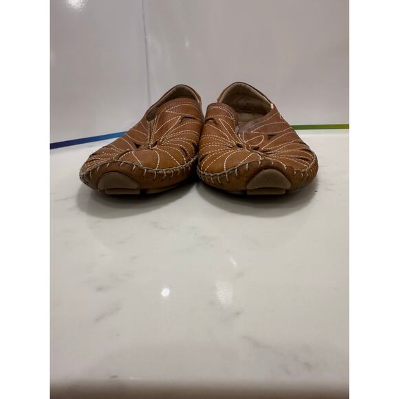 Pikolinos Jerez Brown Leather Slip On Moccasin Sandals Size EU 41 US 10.5 - Picture 3 of 9